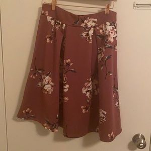 Pink Floral Skirt